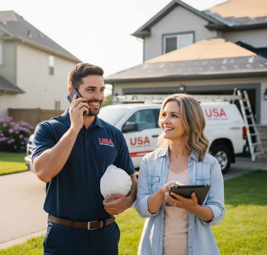 USA Roof Repair Experts customer support in Foster